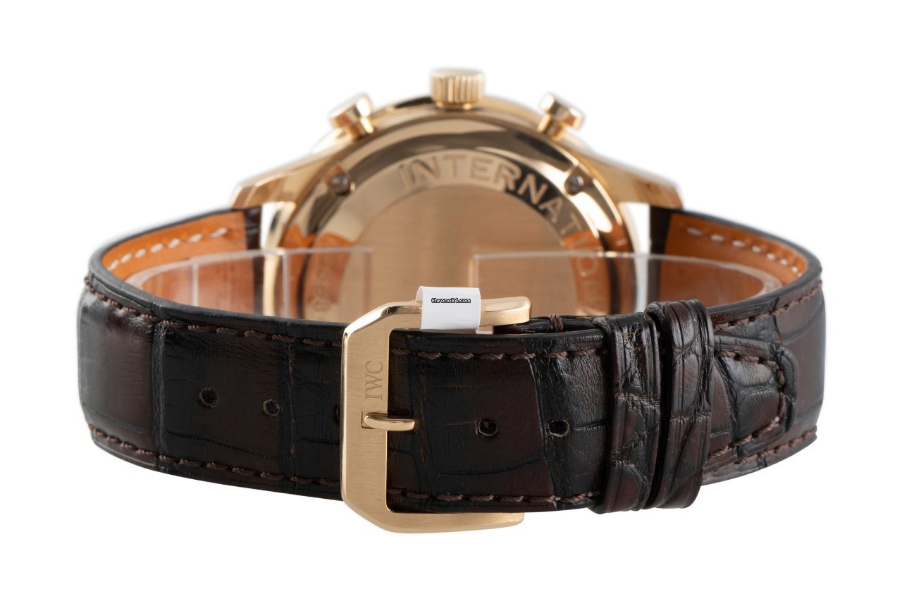 IWC Portuguese Chronograph Mens watch Unisex Manual winding Yellow gold 3712 7