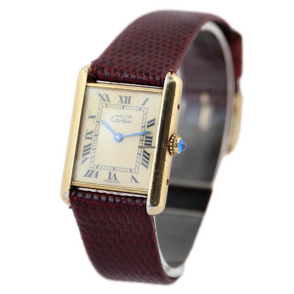 Cartier Tank Vermeil Womens watch Quartz Gold Steel 590005 7