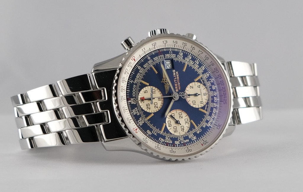 Breitling Old Navitimer Mens watch Unisex Automatic Gold Steel A 13022 7