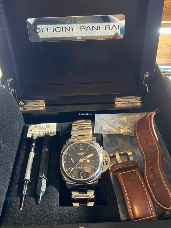 Panerai Luminor 1950 3 Days GMT Automatic Mens watch Unisex Automatic Steel PAM 00531 7