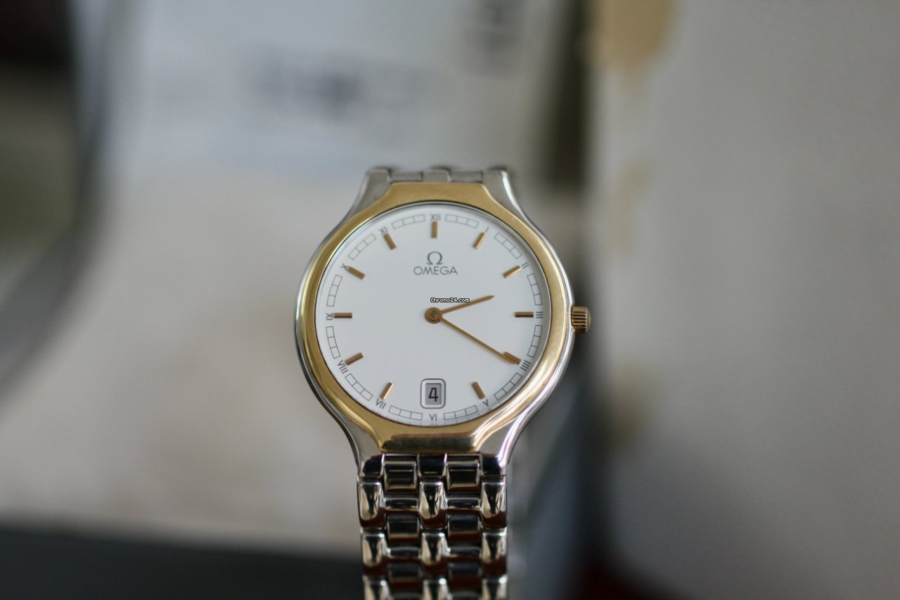 Omega De Ville Mens watch Unisex Quartz Gold Steel Vintage Deville 7