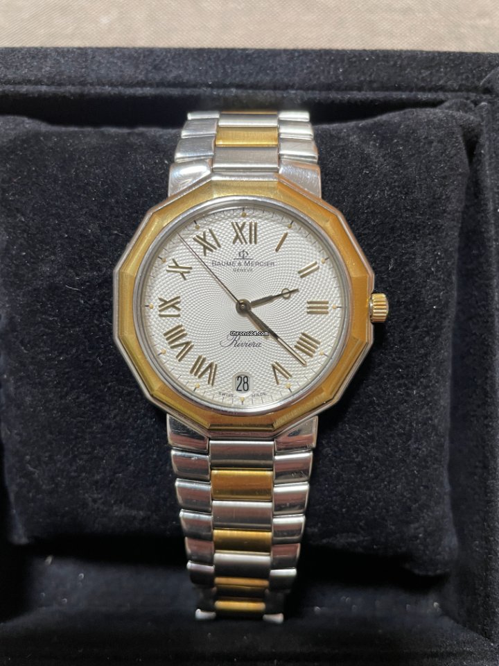 Baume & Mercier Riviera Mens watch Unisex Quartz Gold Steel MVO45164 7