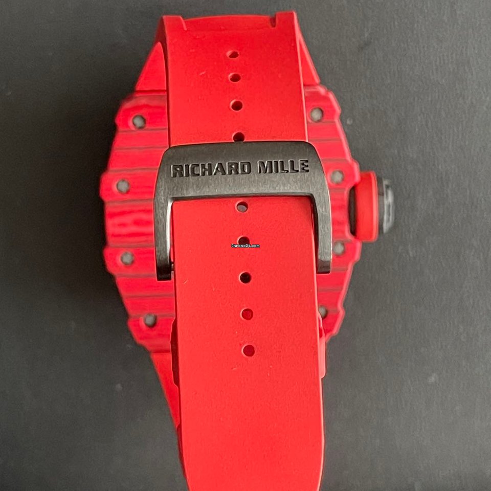 Richard Mille Mens watch Unisex Automatic Carbon Richard Mille RM 12-01 Tourbillon Red Quartz Tpt 7
