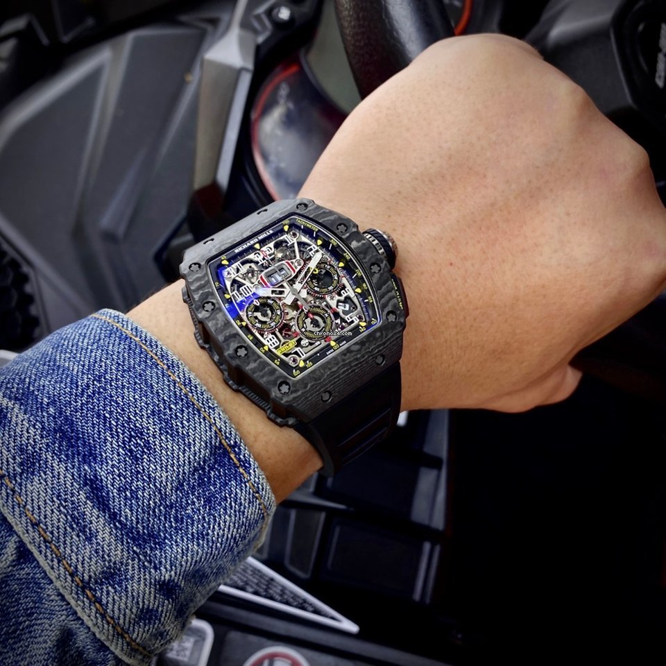 Richard Mille RM 011 Mens watch Unisex Automatic Titanium Richard Mille RM11-03 CARBON NTPT 7