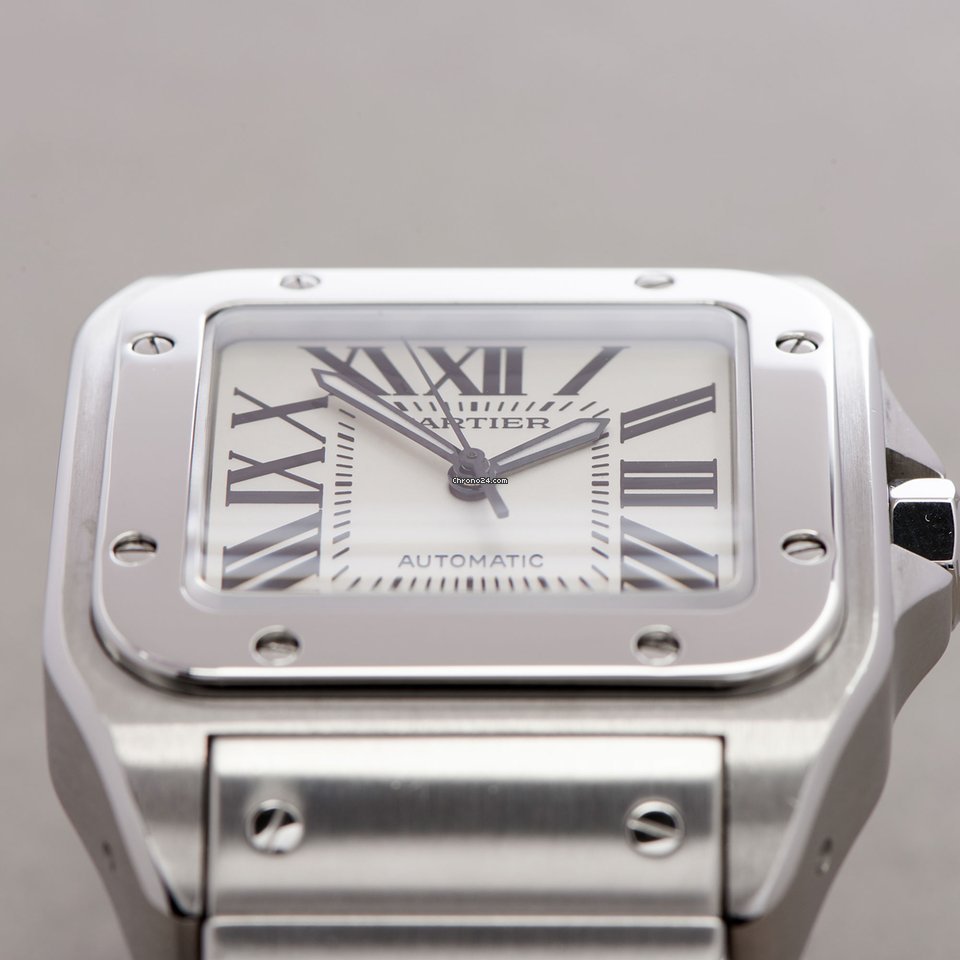 Cartier Santos 100 Mens watch Unisex Automatic Steel W200737G or 2656 7