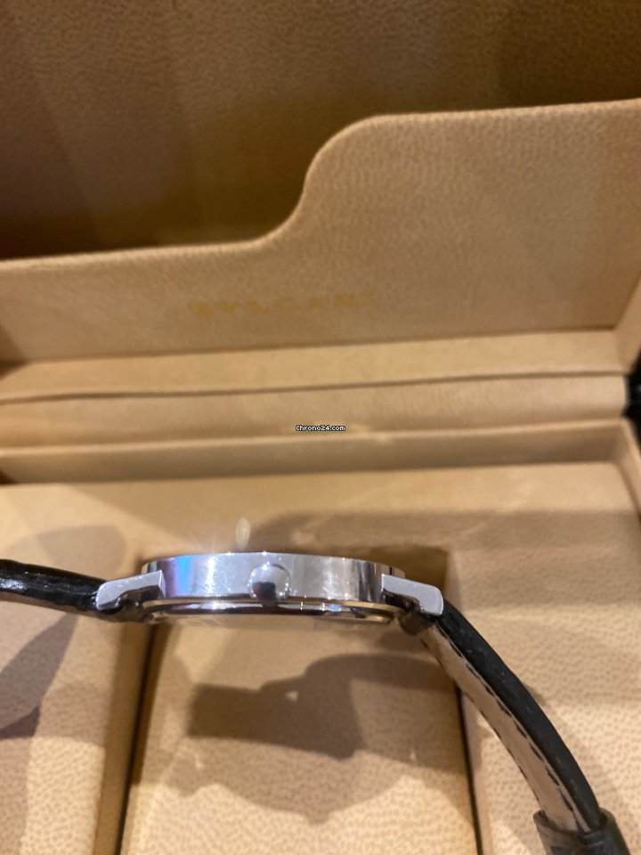 Bulgari Mens watch Unisex Quartz White gold L057 7