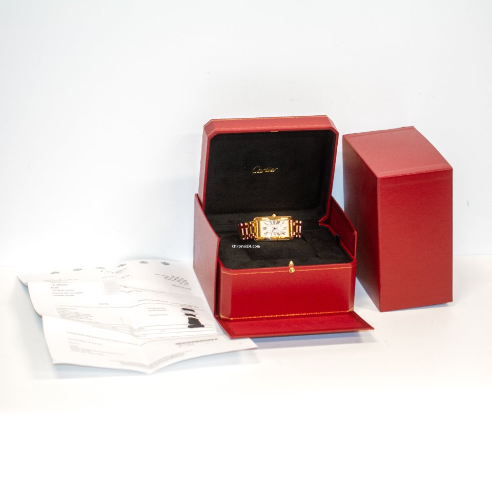 Cartier Tank Americaine Mens watch Unisex Automatic Yellow gold W26031K2  1740 7
