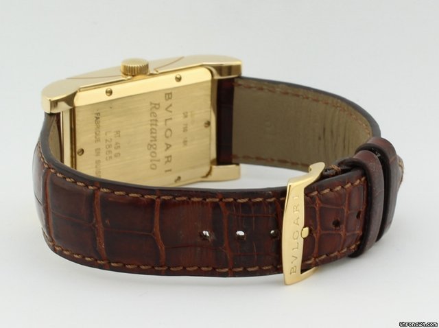 Bulgari Rettangolo Mens watch Unisex Automatic Yellow gold L2865 7