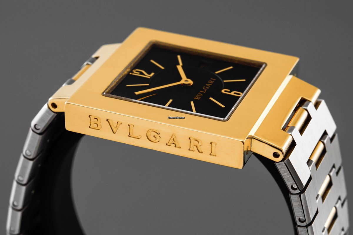 Bulgari Quadrato Mens watch Unisex Quartz Yellow gold SQ 29 G 7