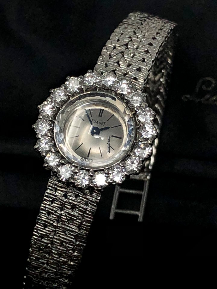 Piaget Womens watch Manual winding White gold 1970s Piaget 18kt 2.25 Diamond Bracelet Watch 7