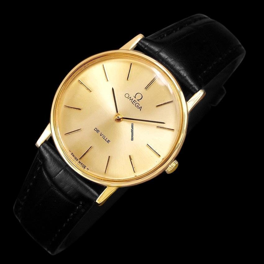 Omega De Ville Mens watch Unisex Manual winding Gold Steel 6332 7