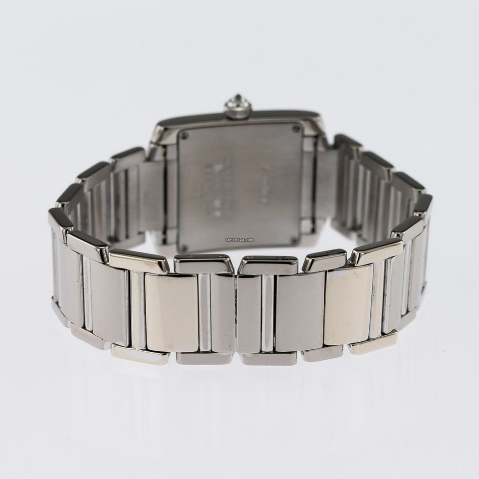 Cartier Tank Francaise Mens watch Unisex Quartz White gold WE101853 7