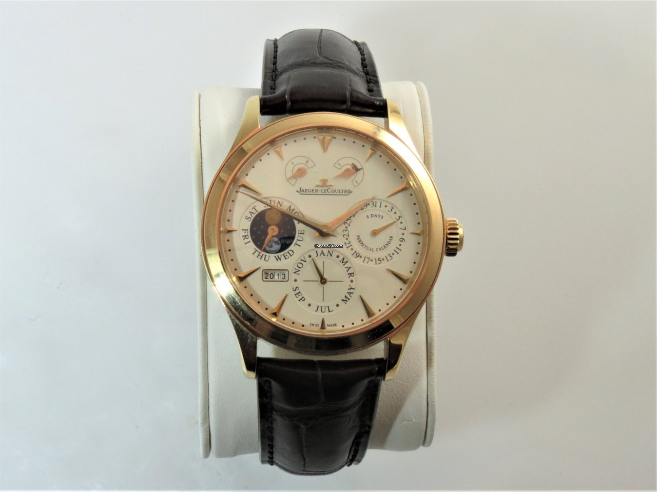 Jaeger-LeCoultre Master Eight Days Perpetual Mens watch Unisex Manual winding Rose gold Q1612420