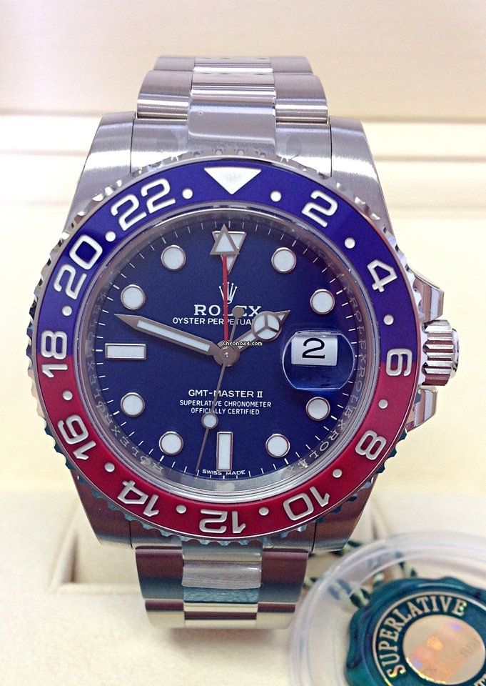 Rolex GMT-Master II Mens watch Unisex White gold Automatic 116719BLRO