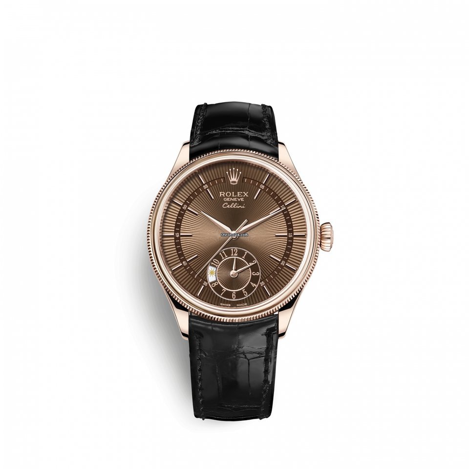 Rolex Cellini Dual Time Mens watch Unisex Rose gold Automatic 505250016