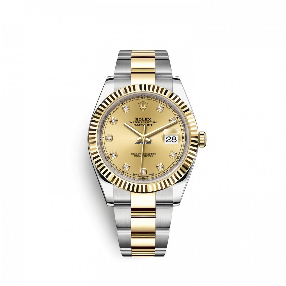 Rolex Datejust 41 Mens watch Unisex Gold Steel Automatic 1263330011