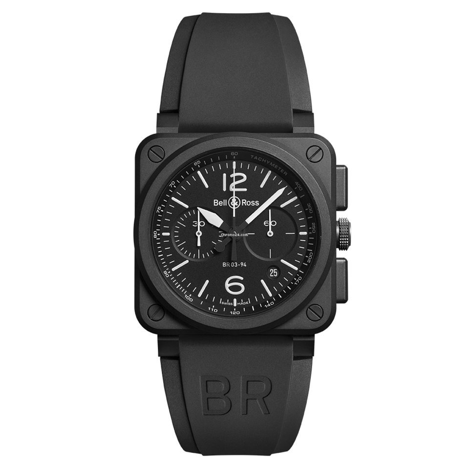 Bell & Ross BR 03-94 Chronographe Mens watch Unisex Automatic Ceramic BR0394BLCE
