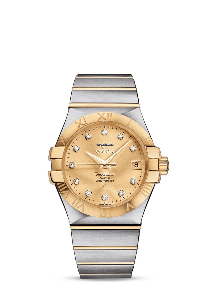 Omega Constellation Ladies Mens watch Unisex Automatic Gold Steel 123.20.35.20.58.001