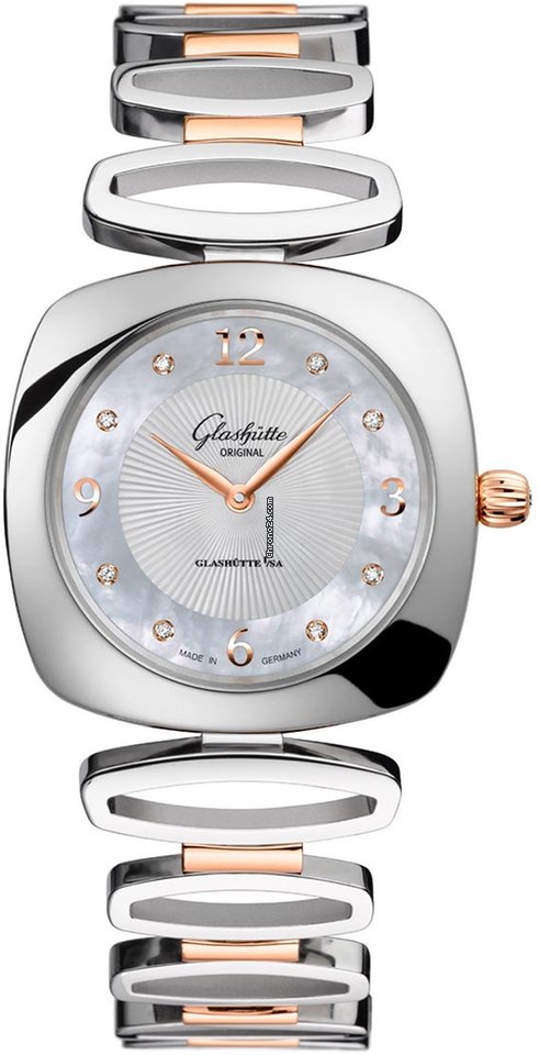 Glashtte Original Pavonina Womens watch Quartz Gold Steel 1-03-02-04-16-14
