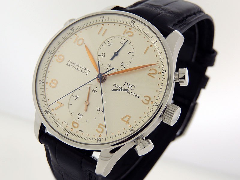 IWC Portuguese Chronograph Mens watch Unisex Manual winding Steel IW3712-02