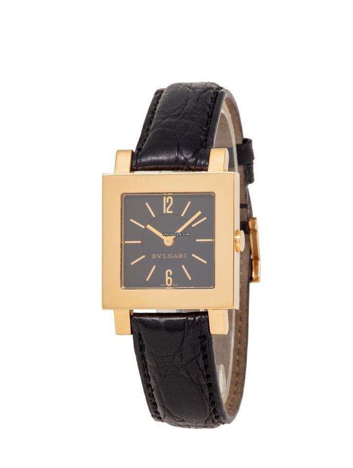 Bulgari Quadrato Mens watch Unisex Quartz Yellow gold SQ 29 GL