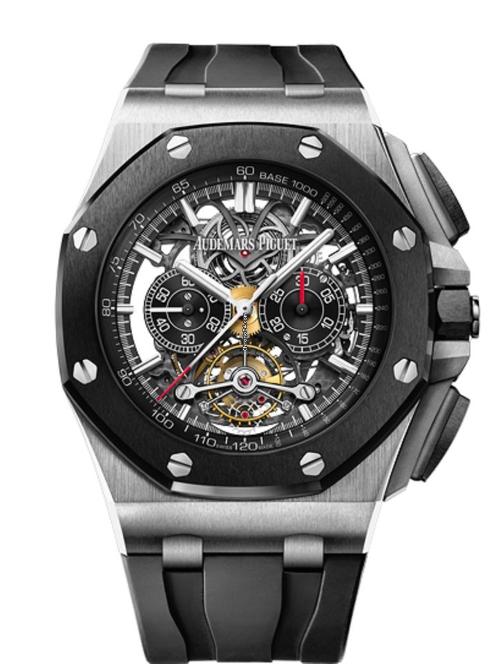 Audemars Piguet Royal Oak Offshore Tourbillon Chronograph Mens watch Unisex Titanium 26348IO.OO.A002CA.01