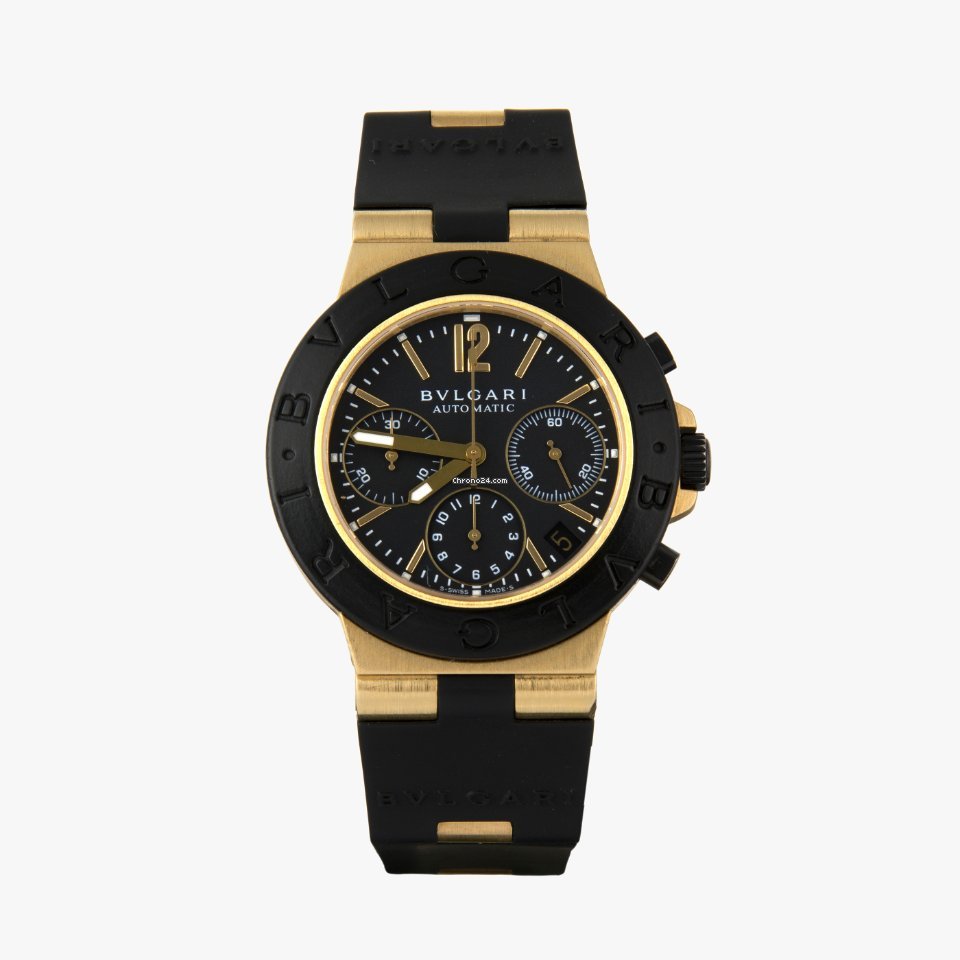 Bulgari Diagono Mens watch Unisex Automatic Yellow gold AC 38 G