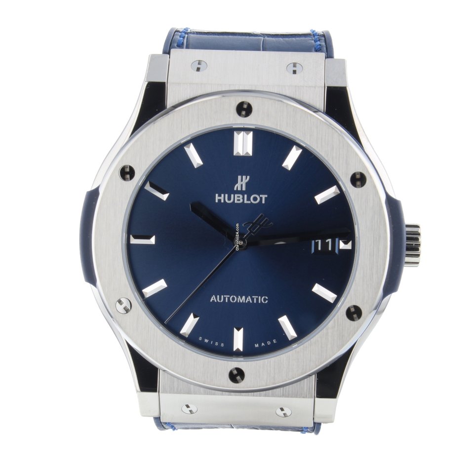 Hublot Classic Fusion Blue Mens watch Unisex Automatic Titanium 511NX7170LR