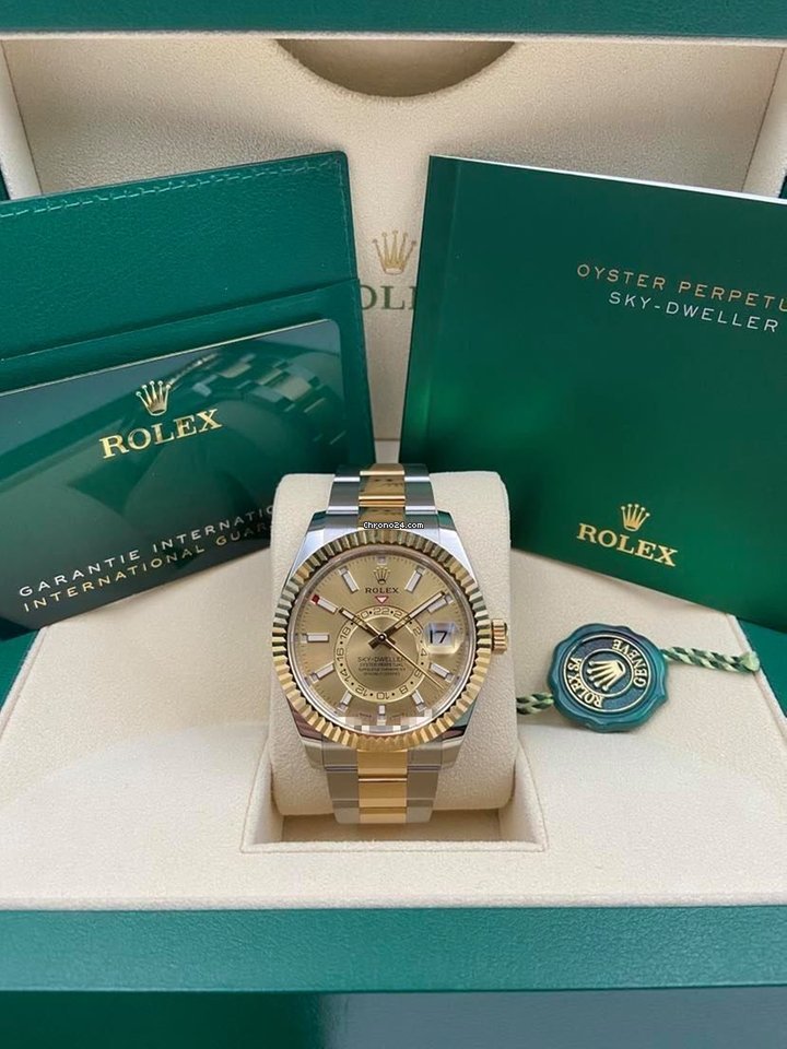 Rolex Sky-Dweller Mens watch Unisex Gold Steel Automatic 326933-0001