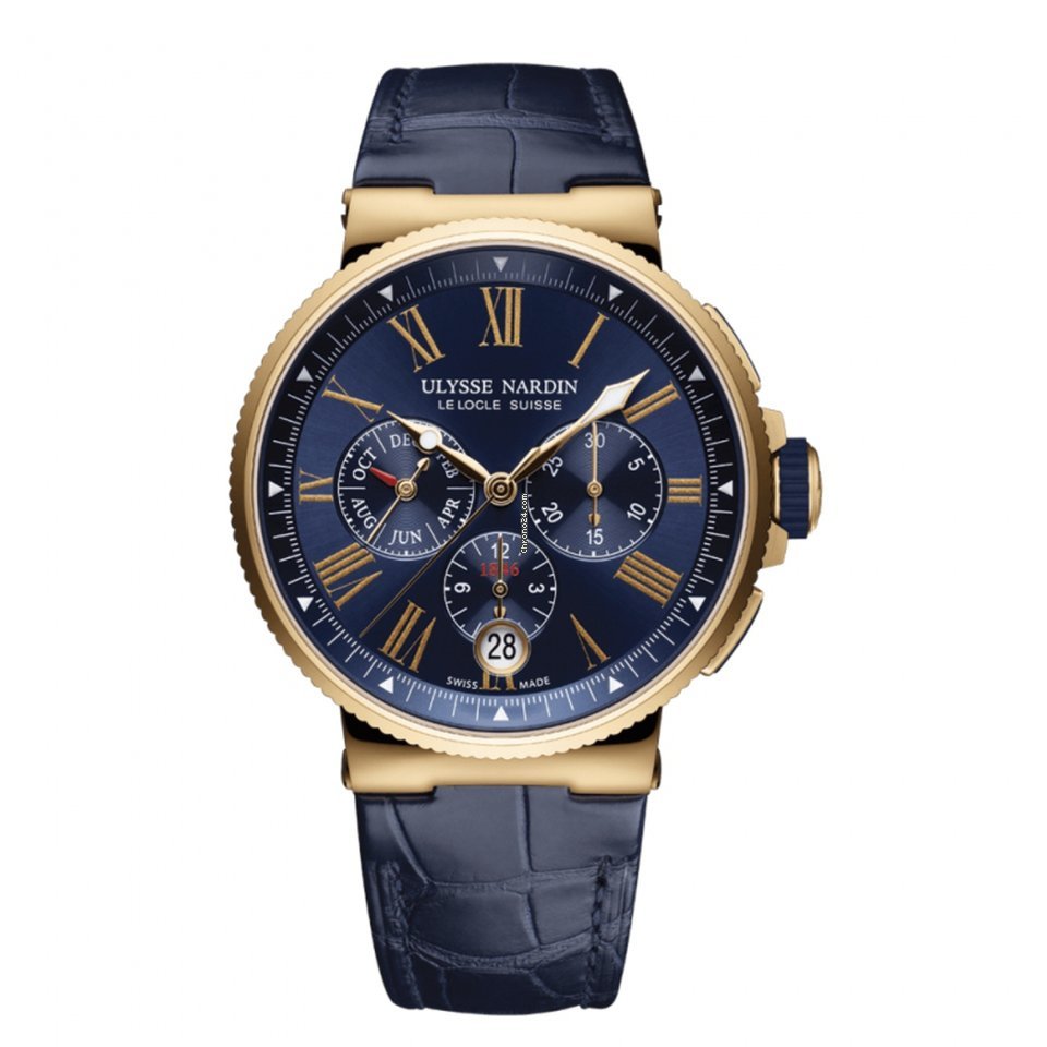 Ulysse Nardin Marine Chronograph Mens watch Unisex Automatic Rose gold 1532150 43