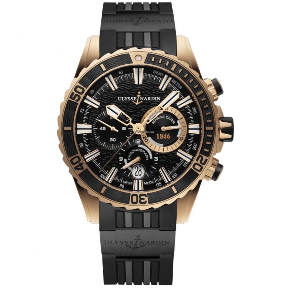 Ulysse Nardin Diver Chronograph Mens watch Unisex Automatic Rose gold 15021513C 92