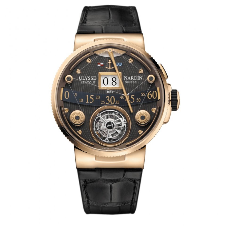 Ulysse Nardin Marine Grand Deck Mens watch Unisex Manual winding Rose gold 6302300 GD