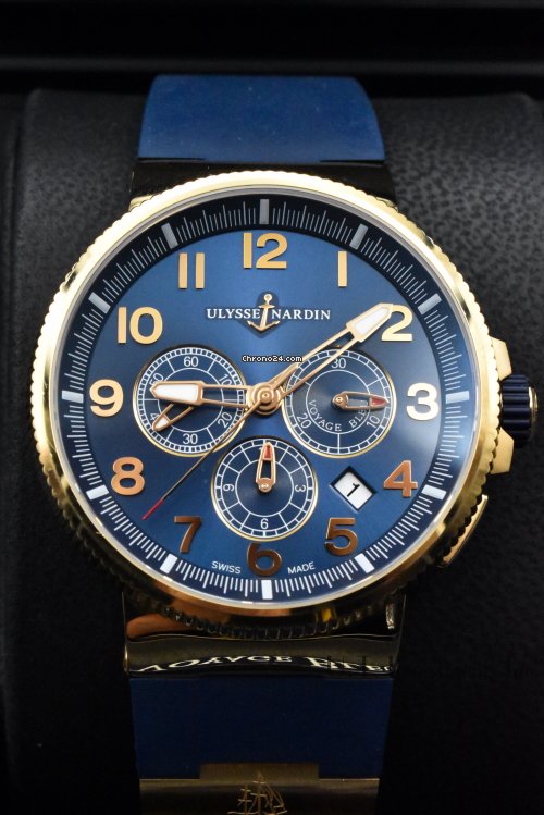 Ulysse Nardin Marine Chronograph Mens watch Unisex Automatic Rose gold 1506-150LE-3 63-VB
