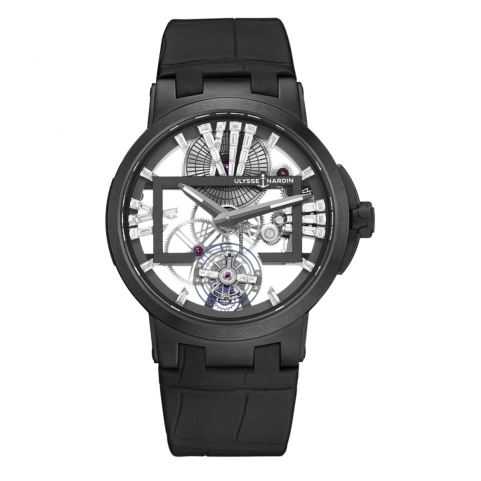 Ulysse Nardin Executive Skeleton Tourbillon Mens watch Unisex Manual winding Titanium 1713139 MAGICBLACK