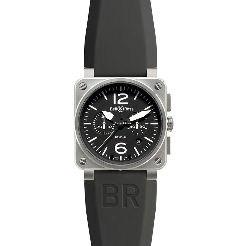 Bell & Ross BR 03-94 Chronographe Mens watch Unisex Automatic Steel BR0394-BL-ST