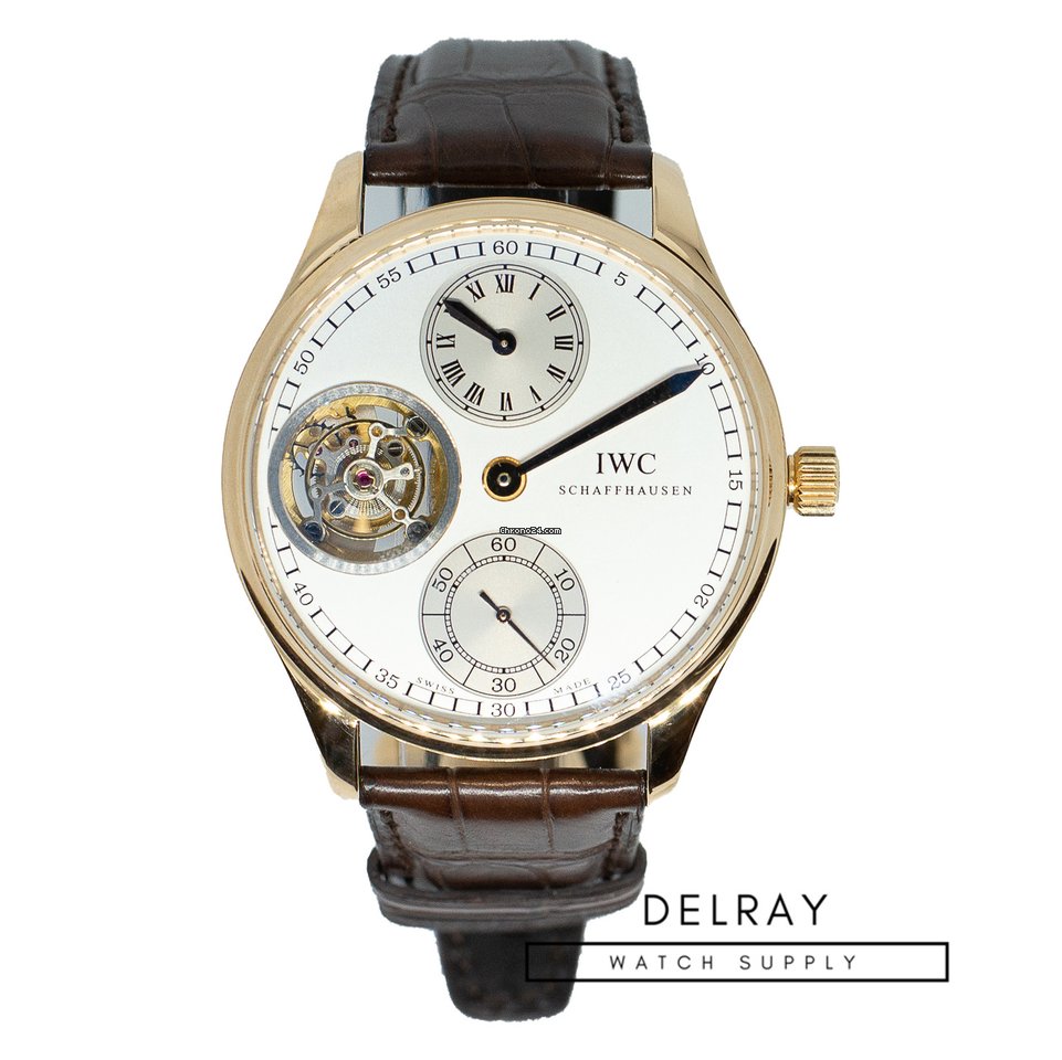 IWC Portuguese Tourbillon Mens watch Unisex Manual winding Rose gold IW544602