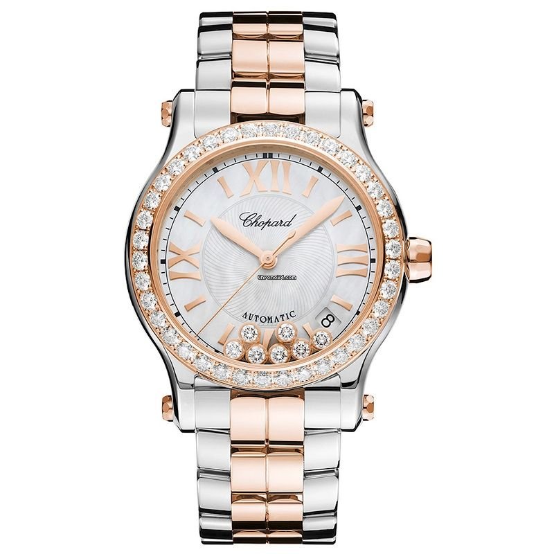 Chopard Happy Sport Womens watch Automatic Gold Steel 278559-6007