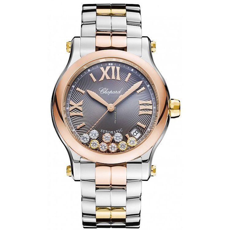 Chopard Happy Sport Womens watch Automatic Gold Steel 278559-9001