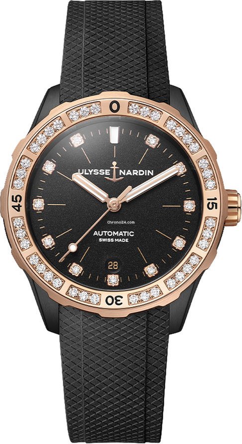 Ulysse Nardin Lady Diver Womens watch Automatic 8165-182B-3 BLACK