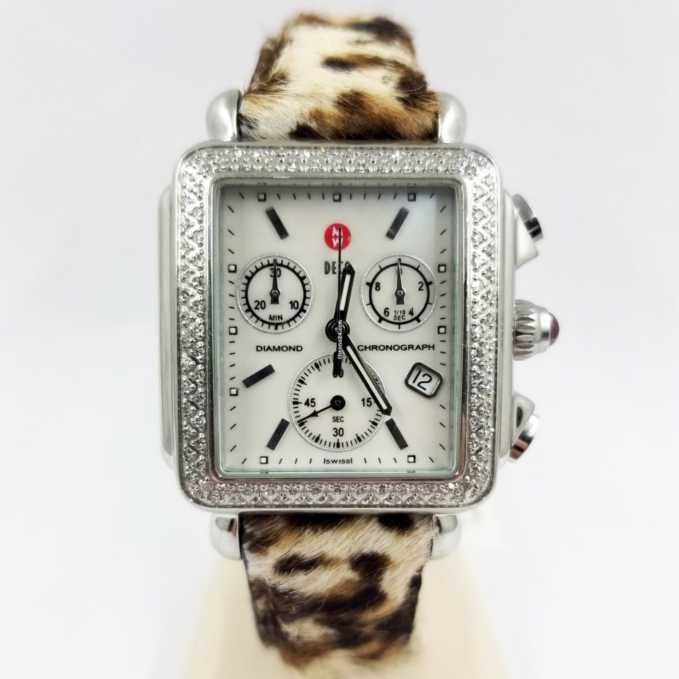 Michele Deco Womens watch Quartz Steel Michele Deco Chronograph