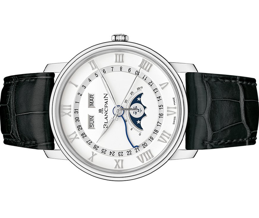 Blancpain Villeret Quantieme Complet Mens watch Unisex Automatic Steel 6654a-1127-55b