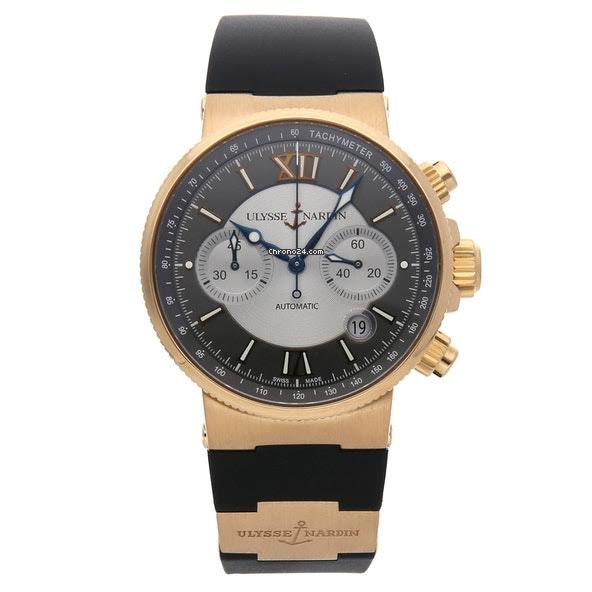 Ulysse Nardin Marine Chronograph Mens watch Unisex Automatic Rose gold 356-66-3 319