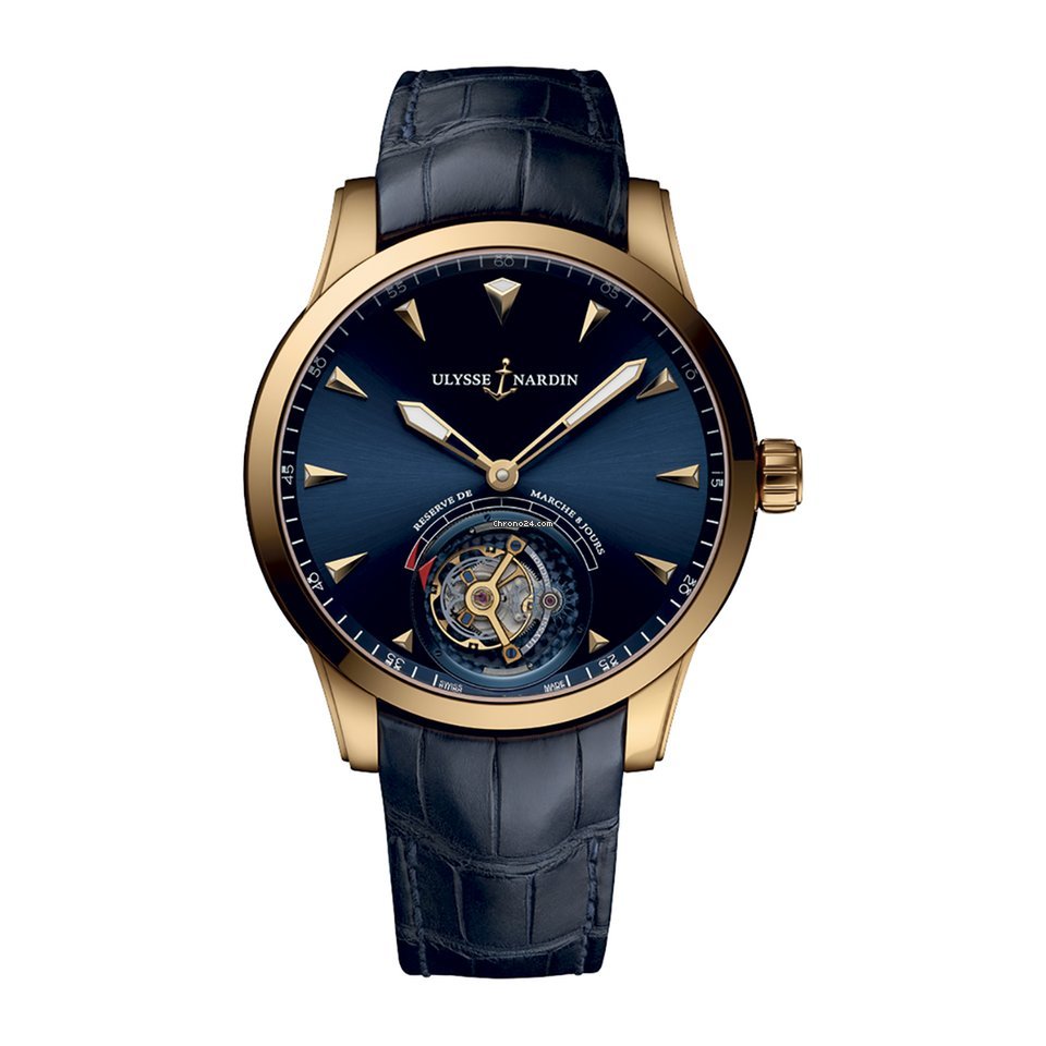 Ulysse Nardin Classic Ulysse Anchor Tourbillon Mens watch Unisex Manual winding Rose gold 1782-133 93