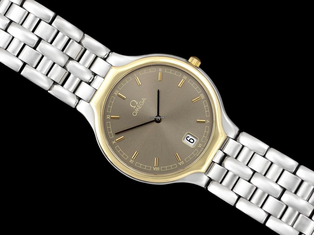 Omega De Ville Mens watch Unisex Quartz Gold Steel 7458