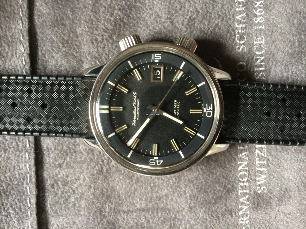 IWC Aquatimer Mens watch Unisex Manual winding Steel 812 AD Kompressor mit IWC Box