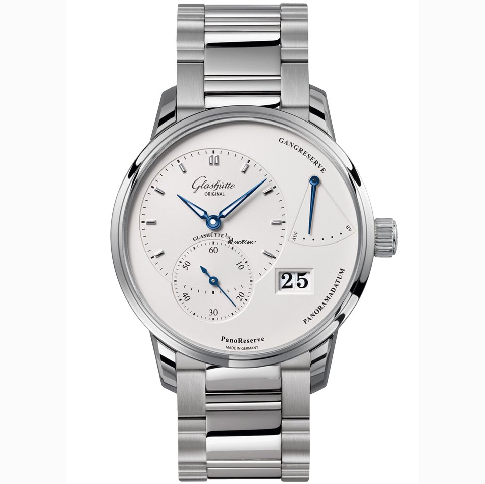 Glashtte Original PanoReserve Mens watch Unisex Manual winding Steel 1-65-01-22-12-24