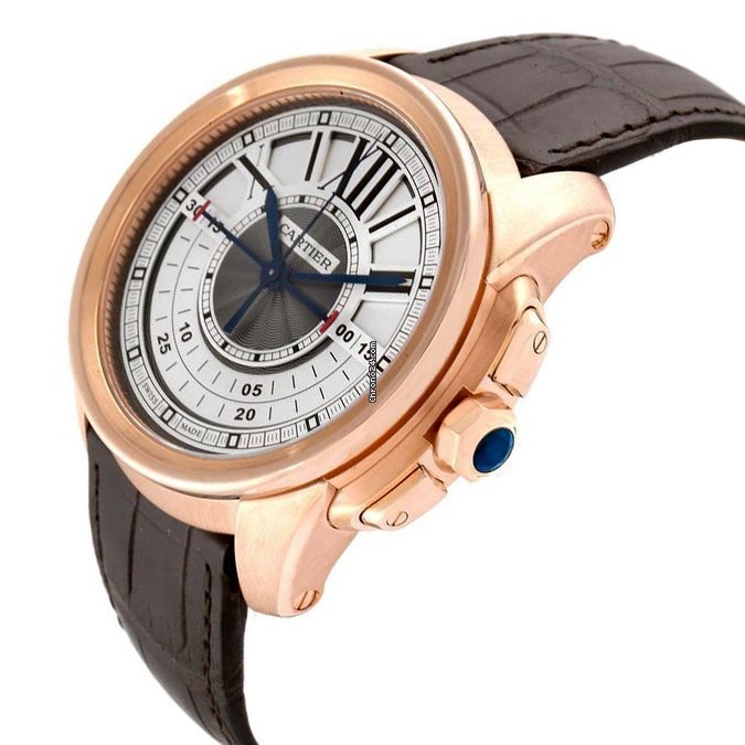 Cartier Calibre de Cartier Chronograph Mens watch Unisex Automatic Rose gold W7100004