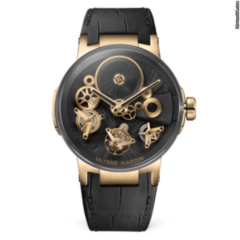 Ulysse Nardin Mens watch Unisex Manual winding Rose gold 1766-176LE STRAW