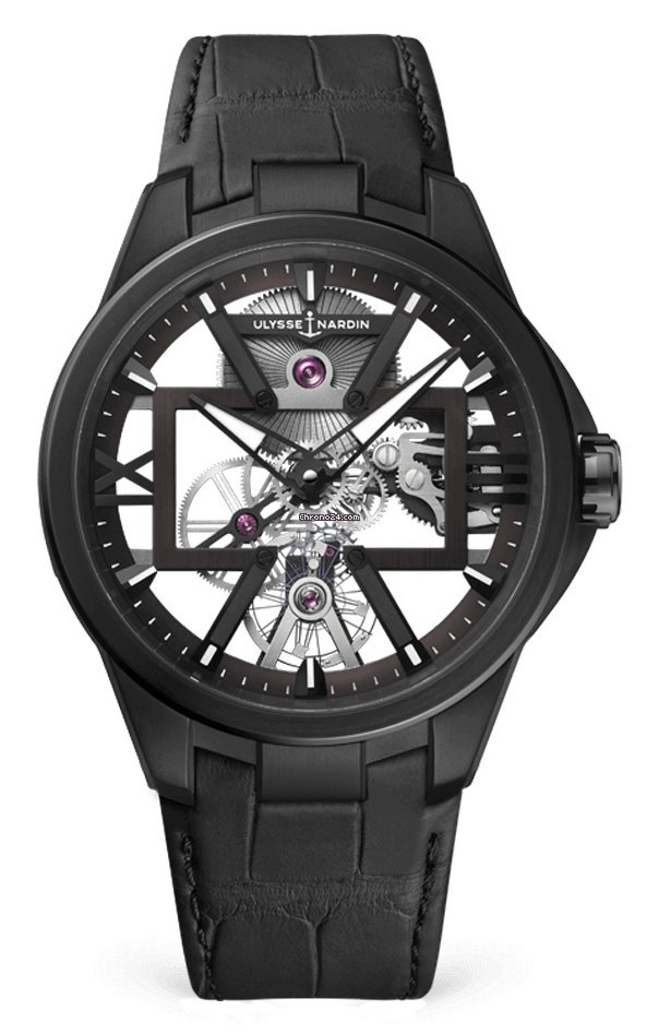 Ulysse Nardin Mens watch Unisex Manual winding Titanium 3713-260 BLACK