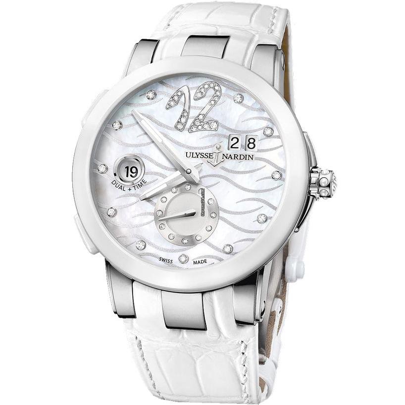 Ulysse Nardin Executive Dual Time Lady Womens watch Automatic Steel 243-10 691